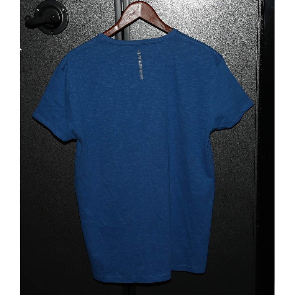 Calvin Klein Jeans V-Neck T-Shirt, Blue, Size L - Picture 2 of 3